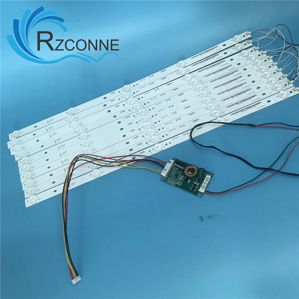 10pcs 500mm LED Backlight strip 5 Lamps kit Board Fliter for 48 49 50 inch LCD LED TV 12V input billboard Update CCFL