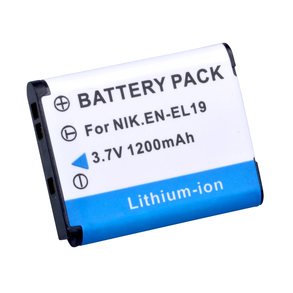 PowerTrust 3 шт. 1200 мА/ч, EN-EL19 RU EL19 EL19 Батарея для Nikon S100 S2500 S2600 S3100 S6400 S4100 S4150 S3300 S4300 Камера