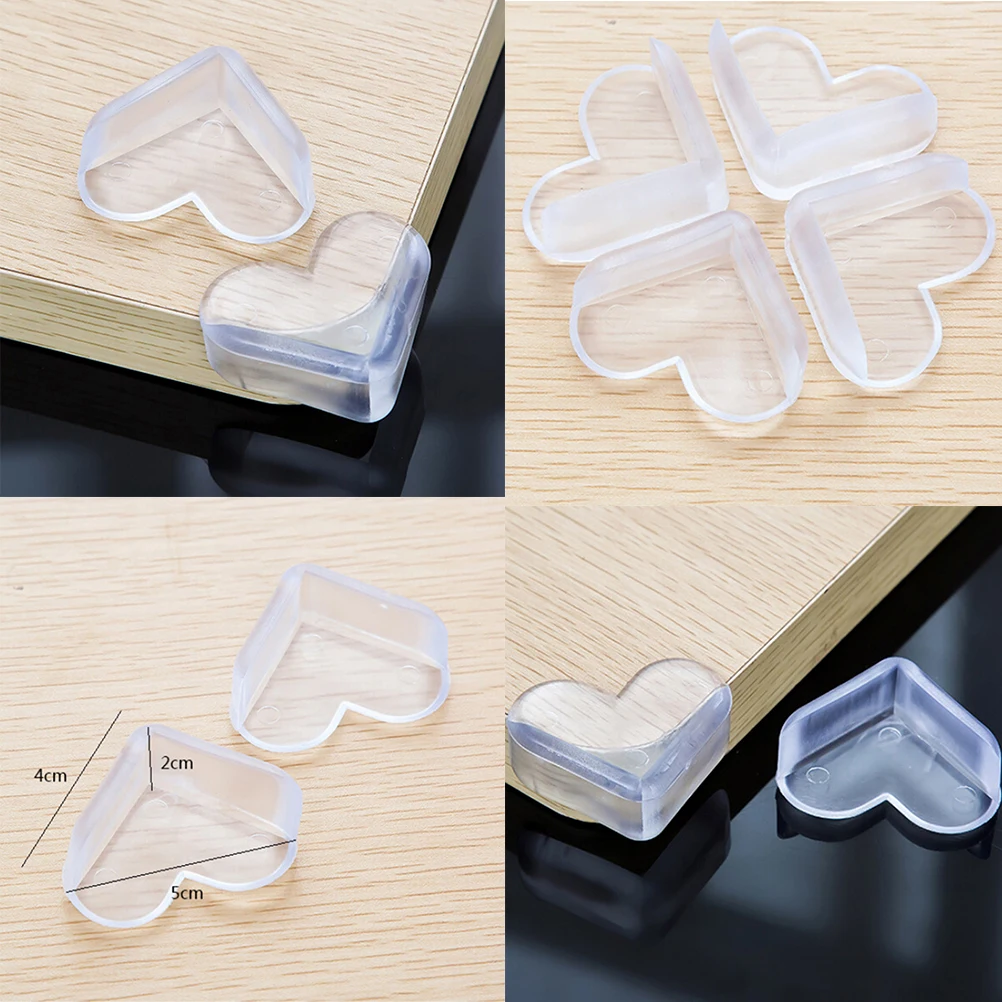 

4PCS Child Baby Safety Transparent Silicone Protector Table Corner Protection Cover Children Anticollision Edge Corner Guards