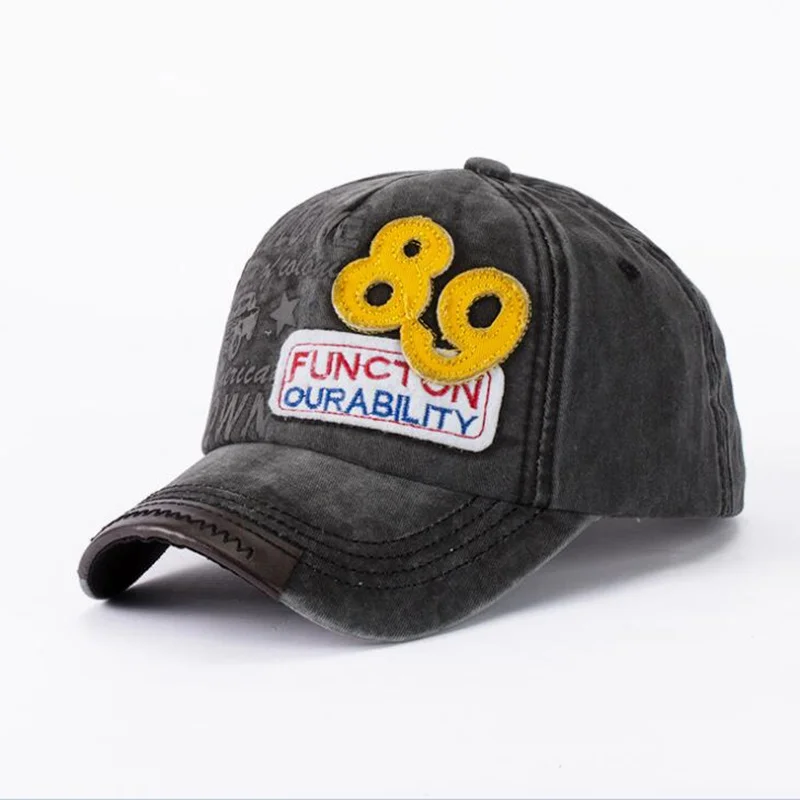 

New washed cotton men baseball cap fitted cap 89 snapback hat for women gorras embroidery letter retro cap