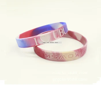 

Rainbow Style Custom Adult Women Men Fashion Logo Debossed Cheap Wristbands Logo Caved Promotion Gift Hand Bracelet