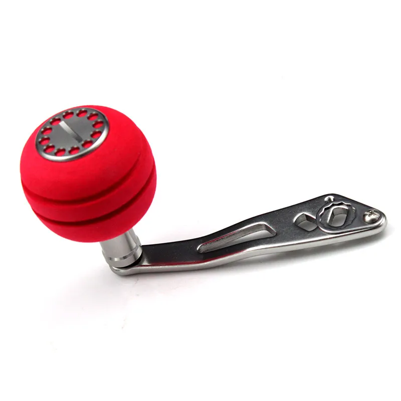 

Kawa Aluminum Alloy Reel Handle of EVA Fishing Knob Reel Accessory Hole Size 7*4/8*5mm Left and Right Hand Can Exchange
