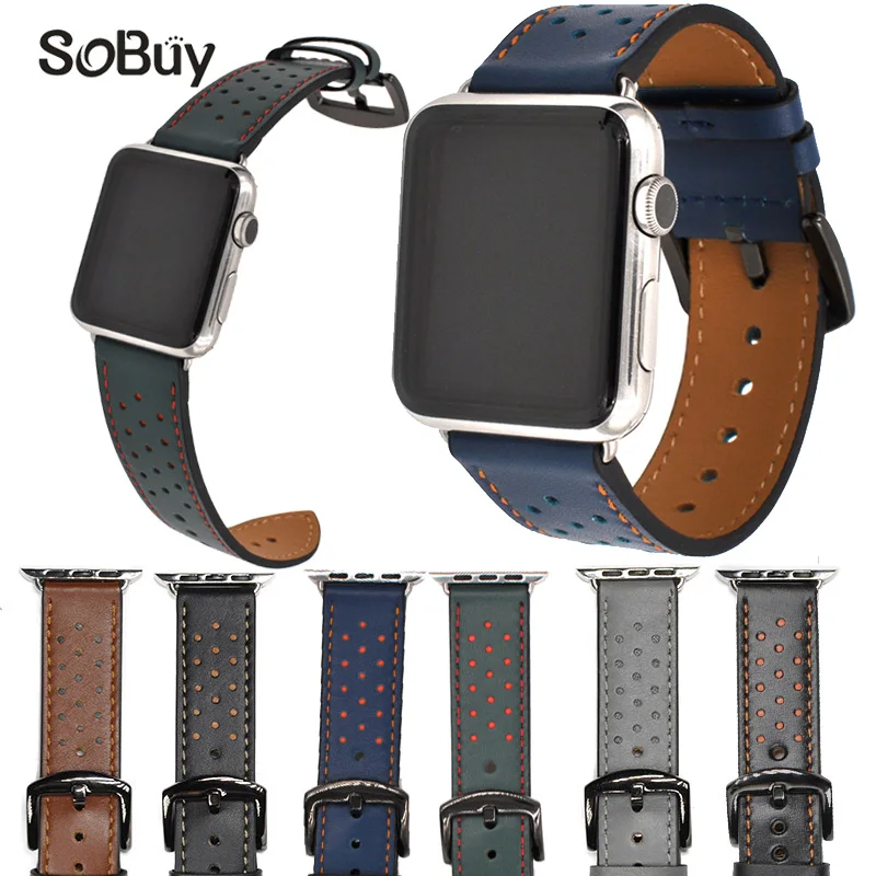 So buy Genuine leather Wrist strap for apple watch iwatch series 1/2/3 band 42mm 38mm bands Wave dot bracelet Cowhide watchband So buy Genuine leather Wrist strap for apple watch iwatch series 1/2/3 band 42mm 38mm bands Wave dot bracelet Cowhide watchband