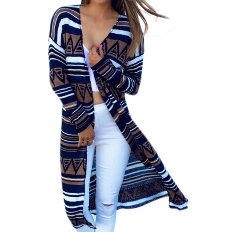 Plus size long female cardigan sweaters for beginners free gold with tassels