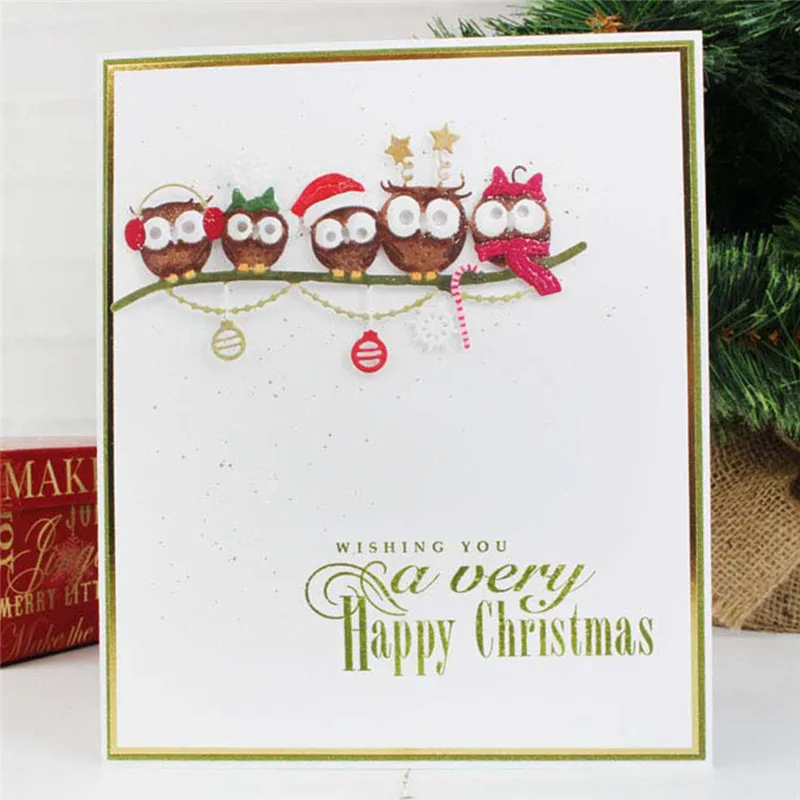 

YaMinSanNiO Metal Cutting Dies Animal Cutting Dies Owl Decoration Bird Dies Scrapbooking Cutting 2019 Die Cuts for Card Making
