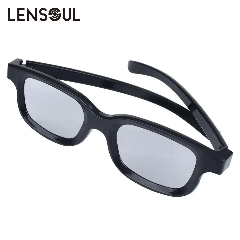 lensoul Round Circle Polarized 3D Glasses Movie DVD LCD Video Game Theatre 3D Glasses Black Wholesale gafas camara Dropshipping