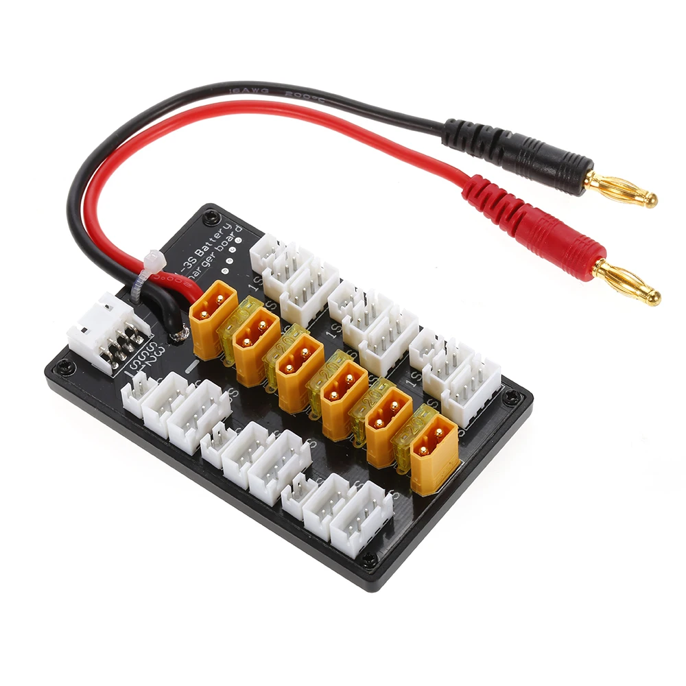 1-3S XT30 Plug Li-Po Battery Parallel Charging Board 6pcs XT30 Male to JST Female Cables for IMAX B6 Charger RC Battery Parts (7)