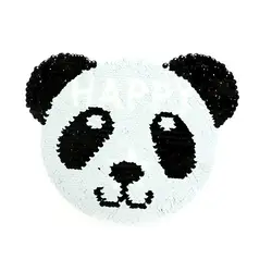 Реверсивный DIY ручной Panda одежда патчи Швейные Костюмы аксессуары аппликация Цвет изменение пайетки