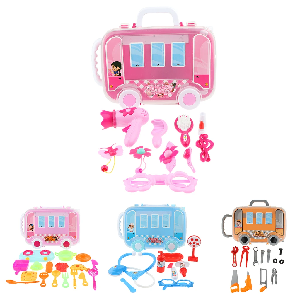 

Funny Kids Pretend Play Toys Doctor Kit Toy Cosmetic Role Play Kitchen Tool Set for Toddlers Girls Toy