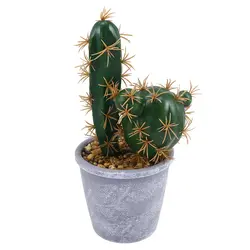 1 шт. имитация тропических растений креативный искусственный шар кактус искусственный бонсаи Декор для дома офиса кафе (горшок в комплекте)