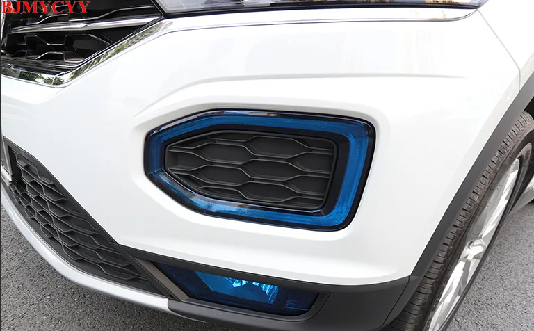

BJMYCYY Car-styling Color decorative film for front fog lamp of automobile For Volkswagen T-ROC T ROC 2018 Accessories