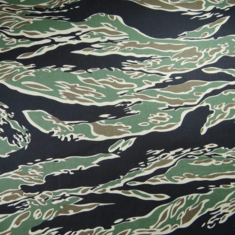 

1.5M Width Tiger Stripe Camouflage Cloth Cotton Twill Camo Cloth for Military Handkerchief Weapon Disguise DIY Pants Material