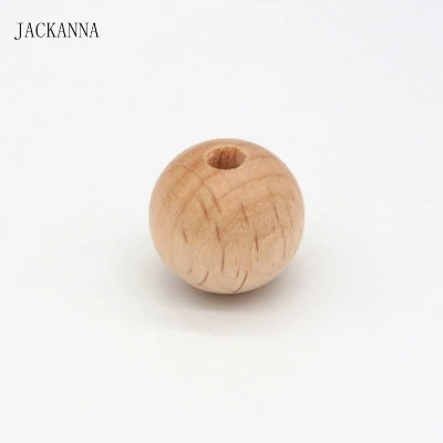 200 шт гладкие бусинки из бука для прорезывания зубов DIY пустышки аксессуары круглые деревянные Органические Детские Прорезыватели для зубов 12 мм 15 мм 20 мм 30 мм - Цвет: 20MM