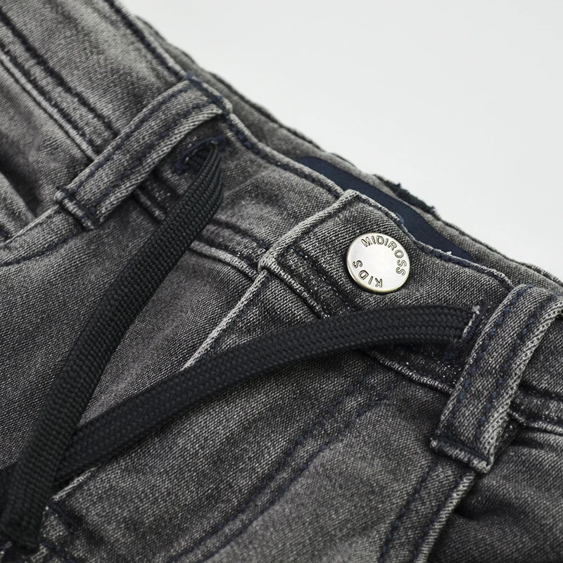 3Kids Boys Pants Denim Jeans Teenagers Trousers Winter Warm Jogger Harem Pants Adjustable Waist