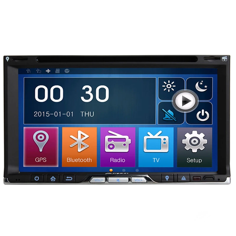 Perfect 6.95 inch 2 din car audio Touch Screen Bluetooth GPS Navigator DVD Player Steering Wheel Control/Radio /Reversing Camera 1