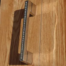128MM luxury glass crystal handle diamond kitchen cabinet wardrobe door pull handle silver dresser cupboard door
