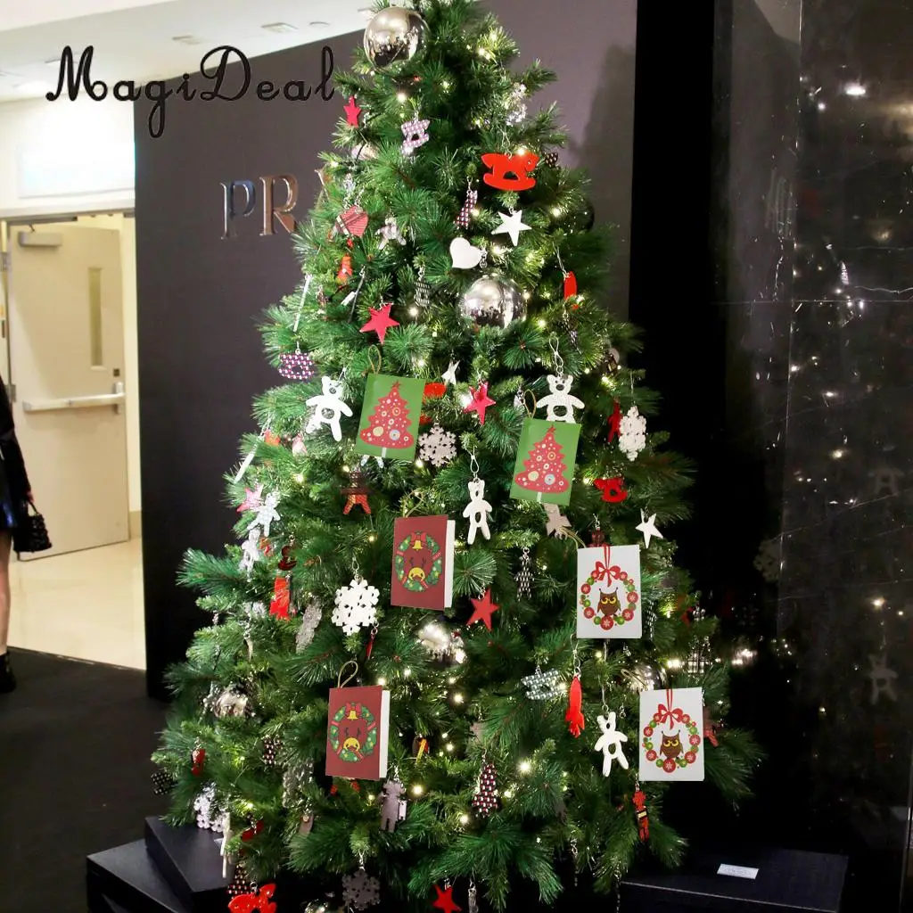 240pcs Christmas Paper Message Cards Hanging Gift Cards Tags Xmas Tree Decor