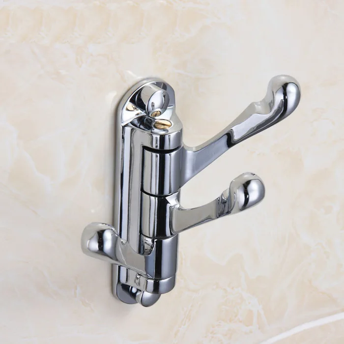 Chrome Finish Swivel Robe Cloth Hat Movable Hook Bathroom Accessory Aeproduct