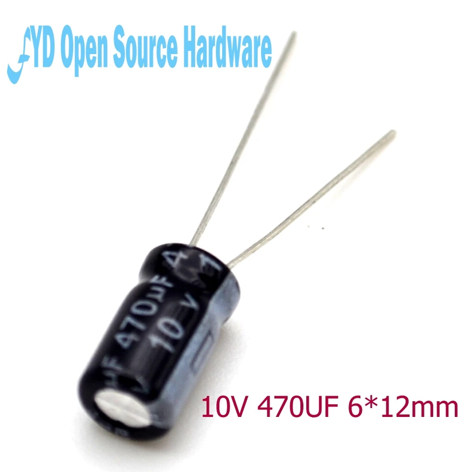 100pcs 6*12mm 10V 470UF electrolytic capacitor-in Capacitors from ...