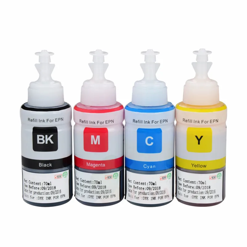 

Printer ink for Epson ecotank desktop inkjet Printer 4 color ink for ciss ink Refill kit For Epson L355 L210 L800 dye ink based
