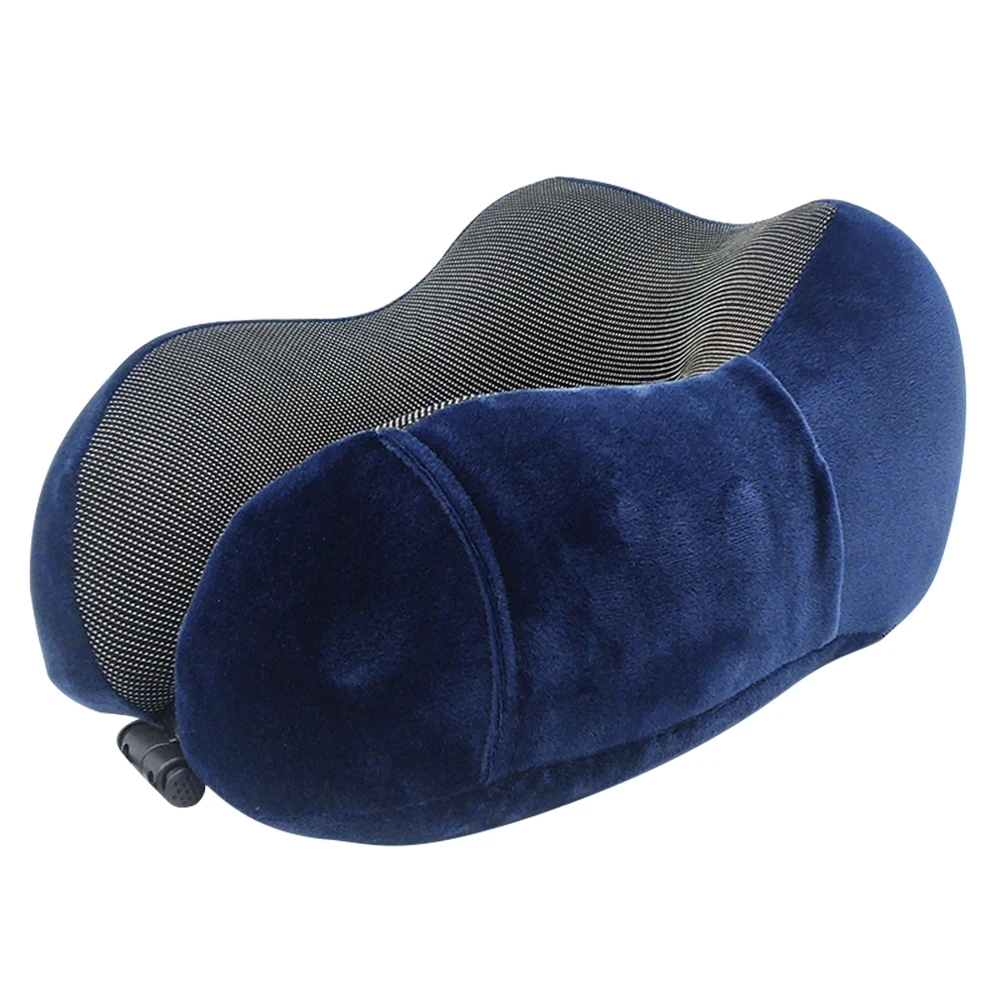 Urijk u-образная подушка для шеи для самолета, надувная подушка с эффектом памяти, подушка для шеи, Шейное медицинское постельное белье, Прямая поставка - Цвет: navy 30x28x14cm