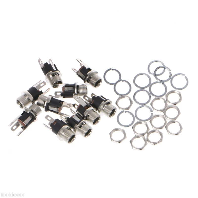 

10PCS 5.5x2.5mm Male DC In-Line Plug Socket Jack Connector Adapter -B119