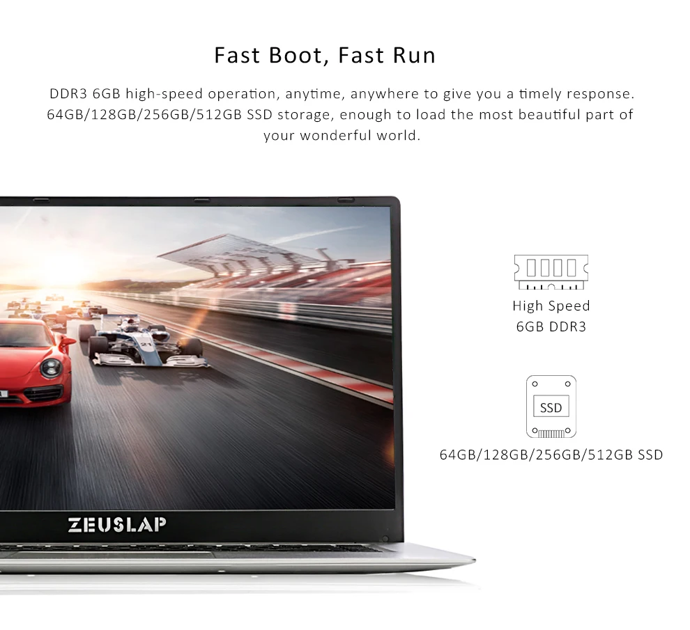 ZEUSLAP-X5, 15,6 дюймов, 1920X1080 P, 6 ГБ ОЗУ+ 128 Гб SSD, система Windows 10, ультратонкий четырехъядерный ноутбук с быстрой загрузкой, нетбук