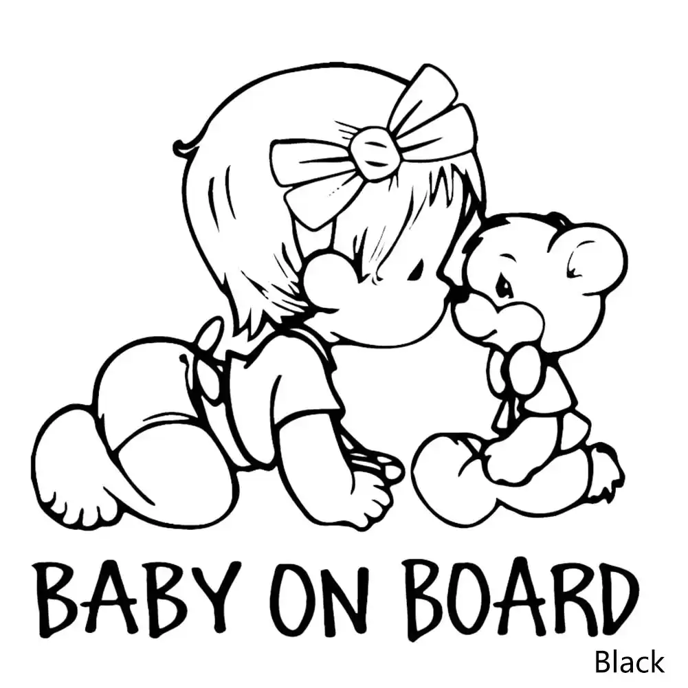 14 15CM BABY ON BOARD Lovely Bear Car Styling Decals Cartoon 14 15CM BABY ON BOARD Lovely Bear Car Styling Decals Cartoon
