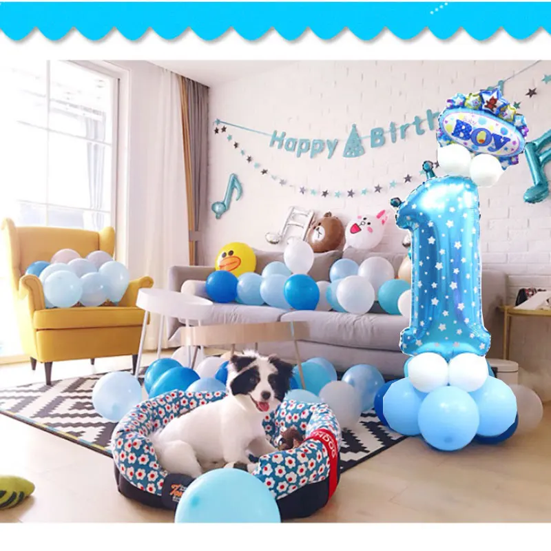 32-дюймовый воздушный шар в форме цифры мультфильм надувной детский День рождения выставка декораций вечерние шляпа воздушный шар для