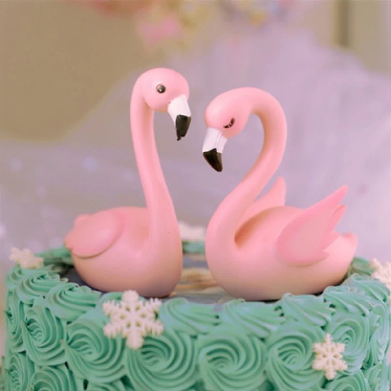 

Fashion Cake Topper Wedding Flamingo Pink Yellow HOT DIY Party Cupcake Insert Card Decorations Pineapple Happy Birthday
