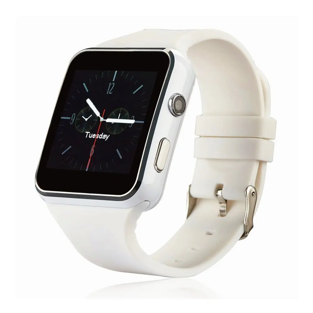 

Bluetooth Smart Watch Unlocked Watch Phone Call Text Touch Screen Camera Notification Sync for Android IOS Black White X6
