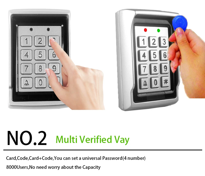 Доступ к клавиатуре с Wiegand input ID Card 1000 пользователей с водостойкой клавиатурой Shell и автономной клавиатурой