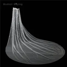 Элегантные кружевные свадебные болеро цвета слоновой кости с открытыми плечами,, с жемчужинами, цветами, собором, шлейфом, свадебные аксессуары