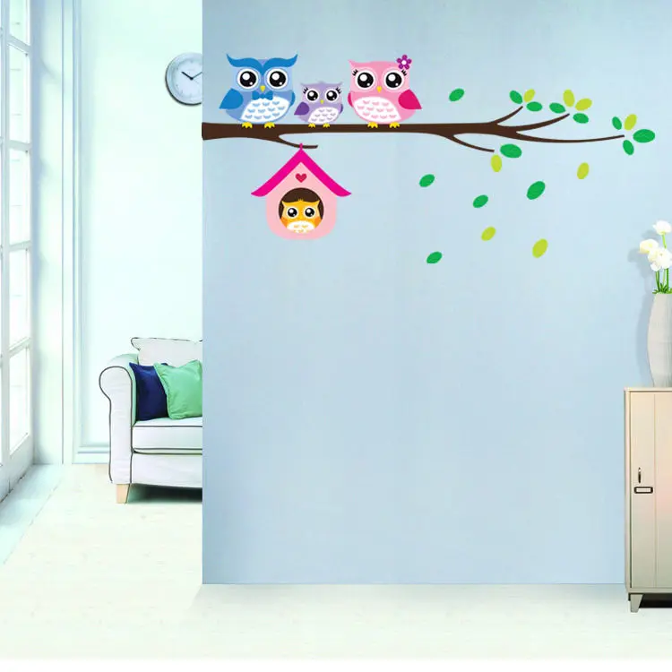 

Cute Owl Birds Branch Wall Sticker Vinyl Decal Kids Nursery Room Decor Art Mural