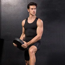 Мужской спортивный жилет эластичные дышащие быстросохнущие спортивные топы для тренировок B2Cshop