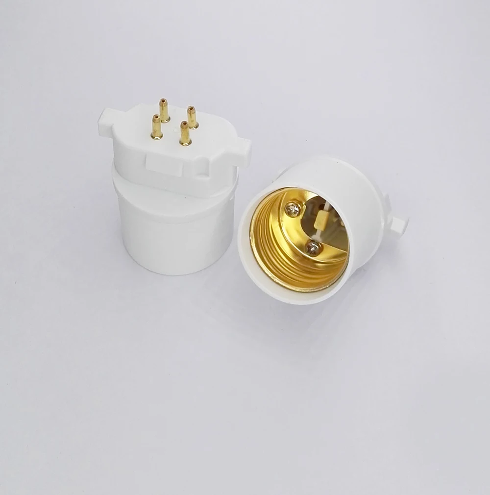 2 шт. GX10Q к E26 светильник розетка адаптер 4Pin CFL E26/E27 лампа база преобразователь