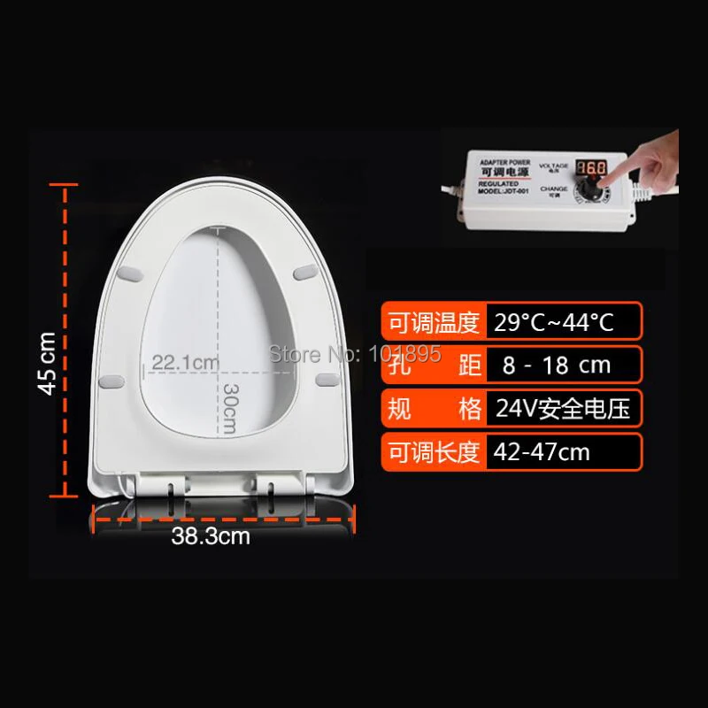 4 Model and Size of PP Material Slow Close Heating Toilet Seats