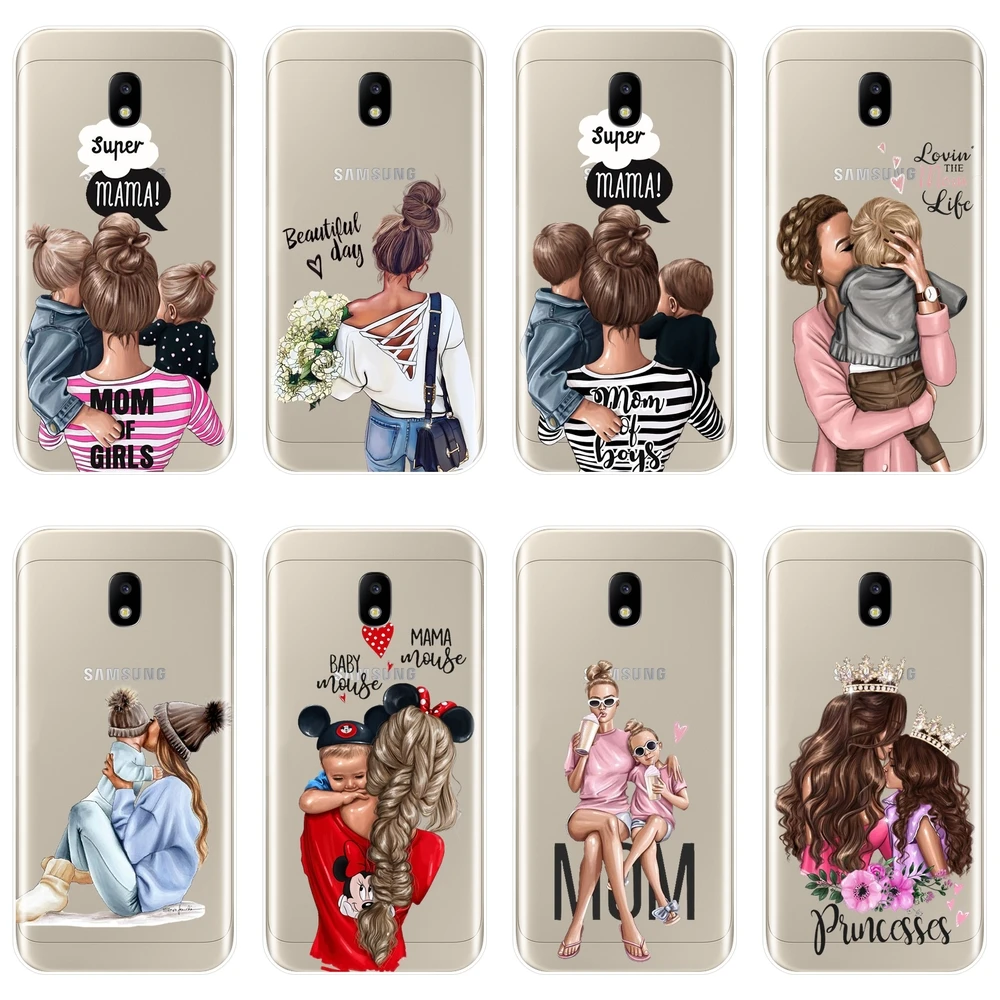 

TPU Case For Samsung Galaxy J2 J5 J7 Prime J3 J5 J7 2015 2016 2017 Girl Baby Women Mom Cover Case For Samsung J4 J6 J8 Plus Case