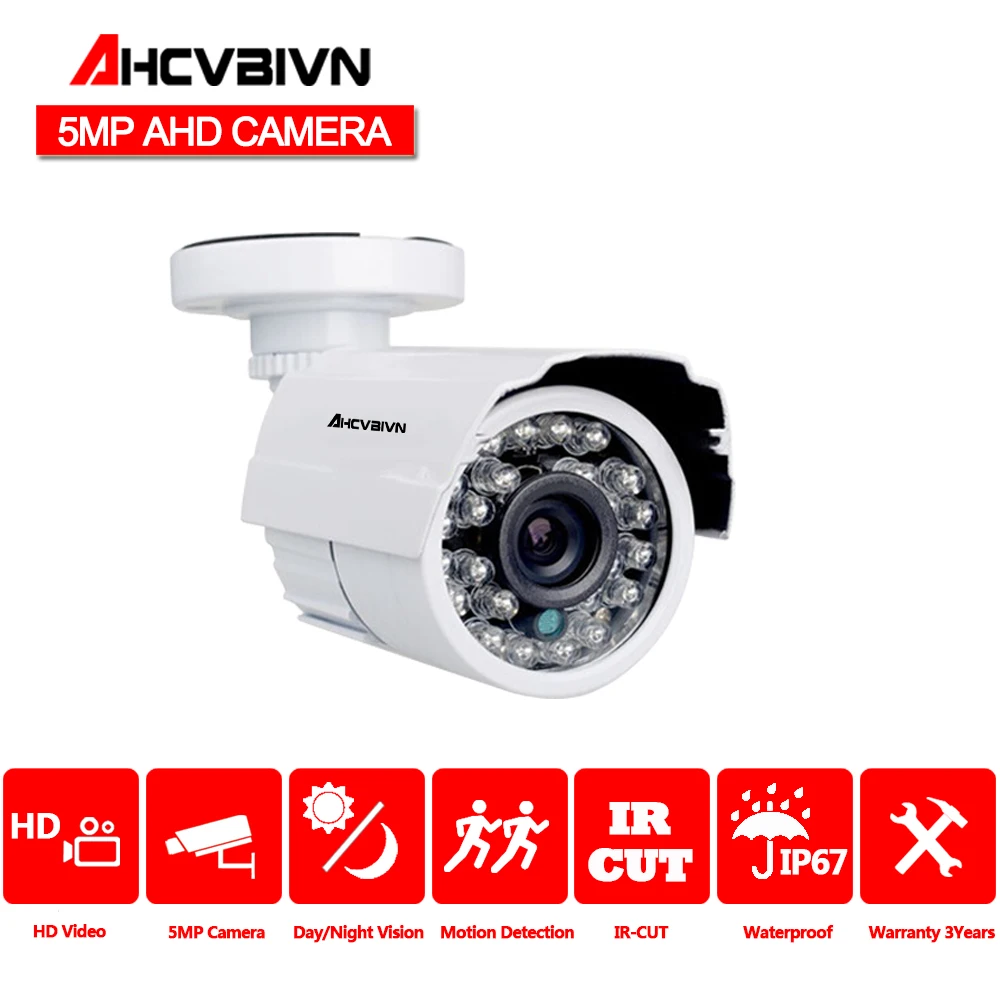 

Remote viewing 5MP AHD CVI TVI Analog 4 in 1 Metal Shell Outdoor Waterproof Night Vision CCTV Security Camera Long IR Distance