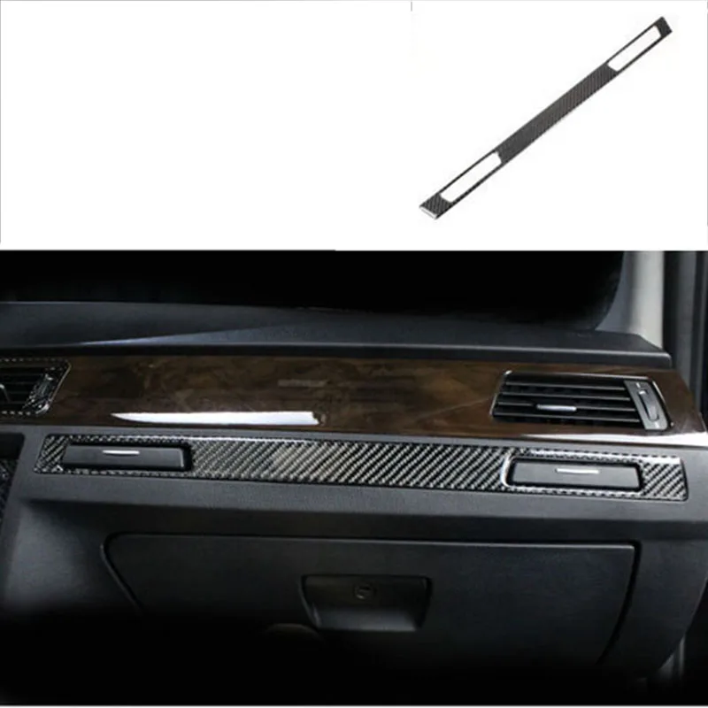 

lsrtw2017 carbon fiber car dashboard cup frame trims for bmw 3 series 320 318 316 325 330 335 340 328 e90 e91 e92