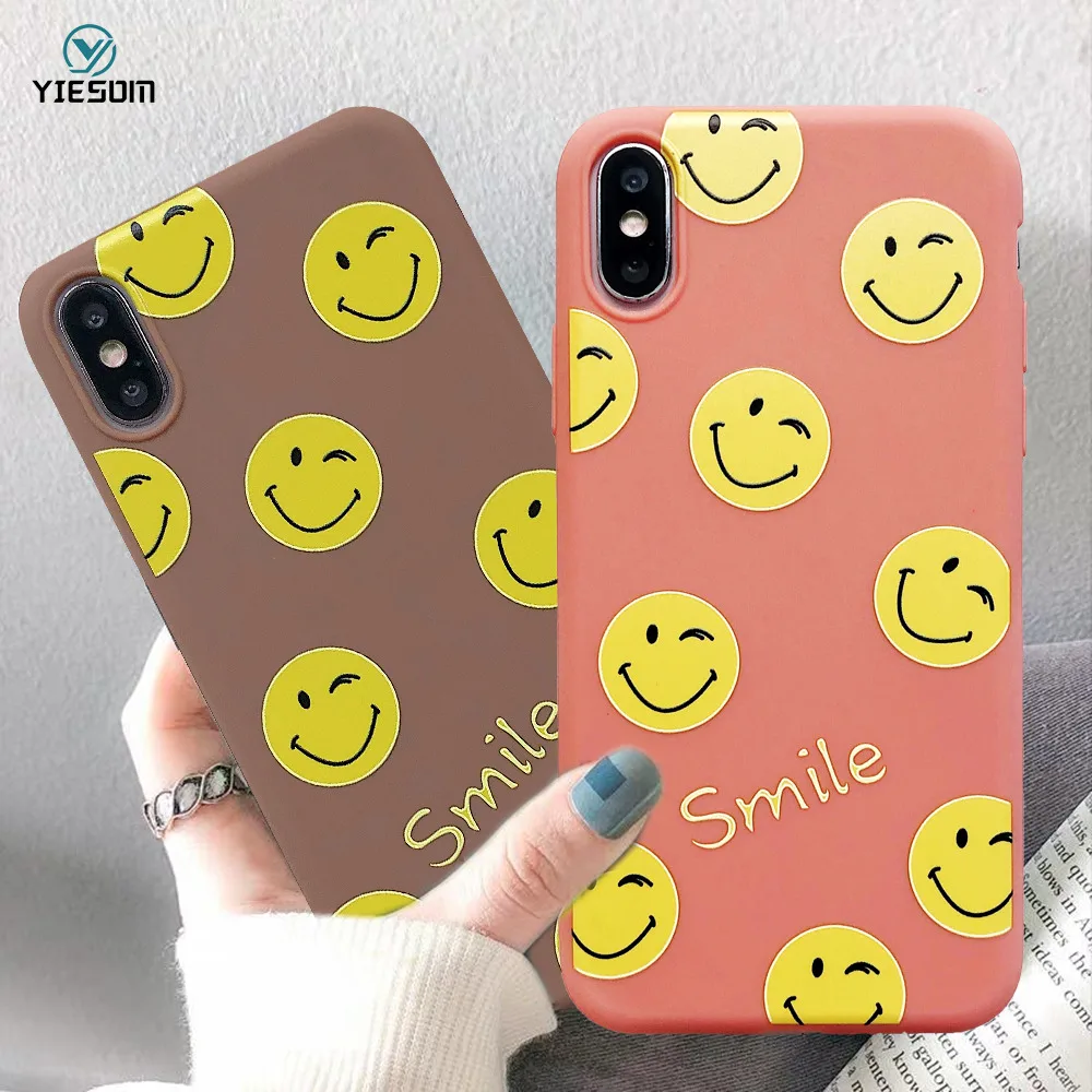 Улыбка конфеты милые чехол для iPhone 6 S 7 8 плюс X XR XS максимальный Мягкие Силиконовые