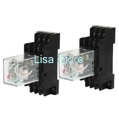 

2 шт. HH53P AC 220/240 в управление двигателем 3NO 3NC реле мощности w Базовая розетка