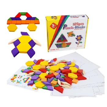

125 PCS/Set Colorful Education Board Game Family/Party Best Gift for Children High Quality Wooden Education Game