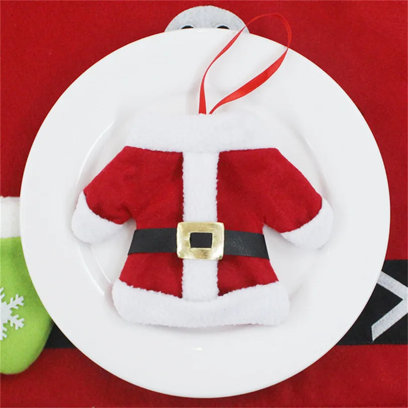 santa claus christmas stockings gift decoration knife fork covers set christmas hanging ornaments decoracao para casa #F#40AT13 (3)