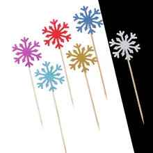 10 шт снежинка кекс Frozen девочка замороженная День рождения украшения Дети Рождество торт принадлежности аксессуары