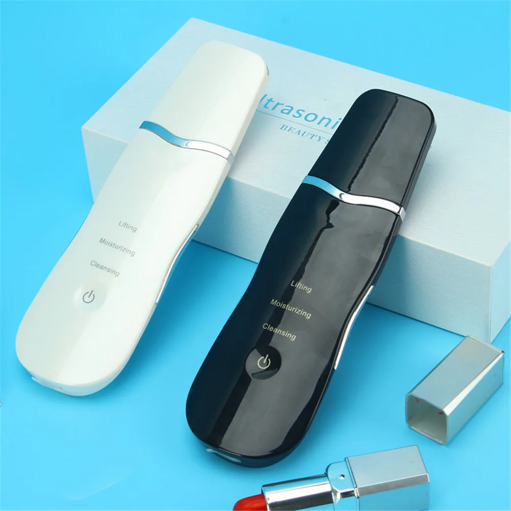  Portable Ultrasonic Facial Cleaner Ultrasound Face Tool Pore Deep Cleaning Skin Care Peeling Spa Be