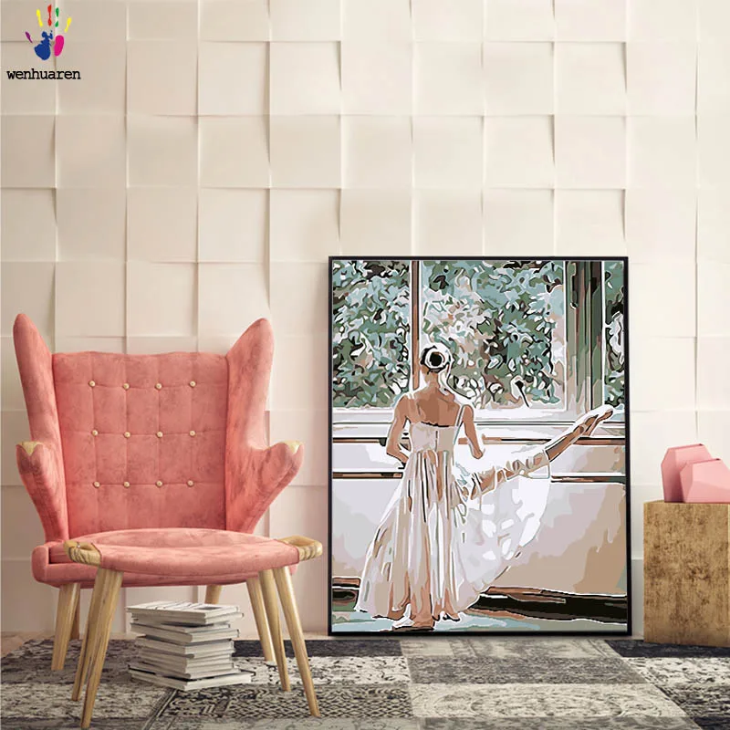 

DIY digital oil painting Ballet dancer is made up of combination of number and toolkits with a size of 40x50