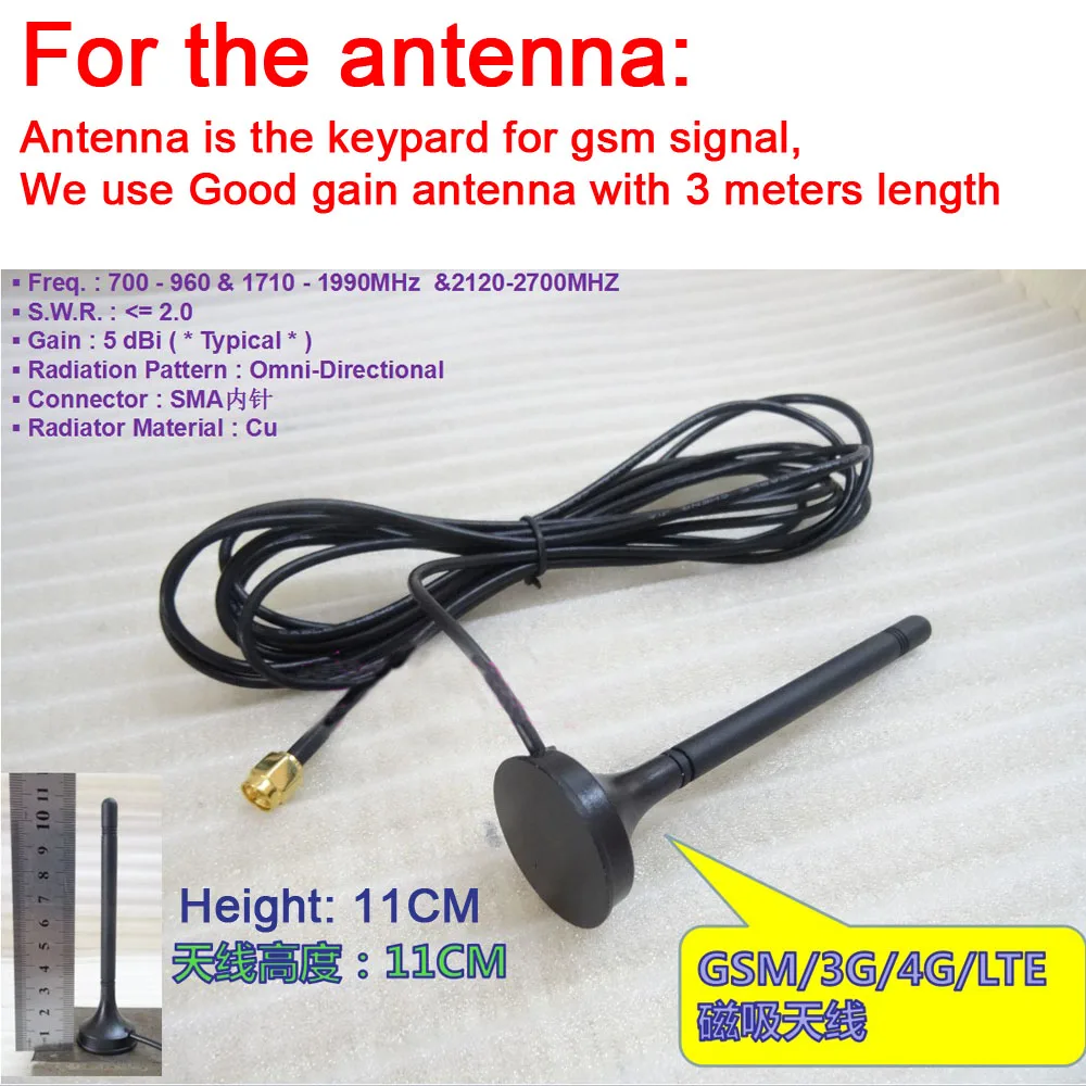 GSM 3 м Длина магнита антенна для 3G 4G контроллер RTU5024 CL04 GSM-RELAY |