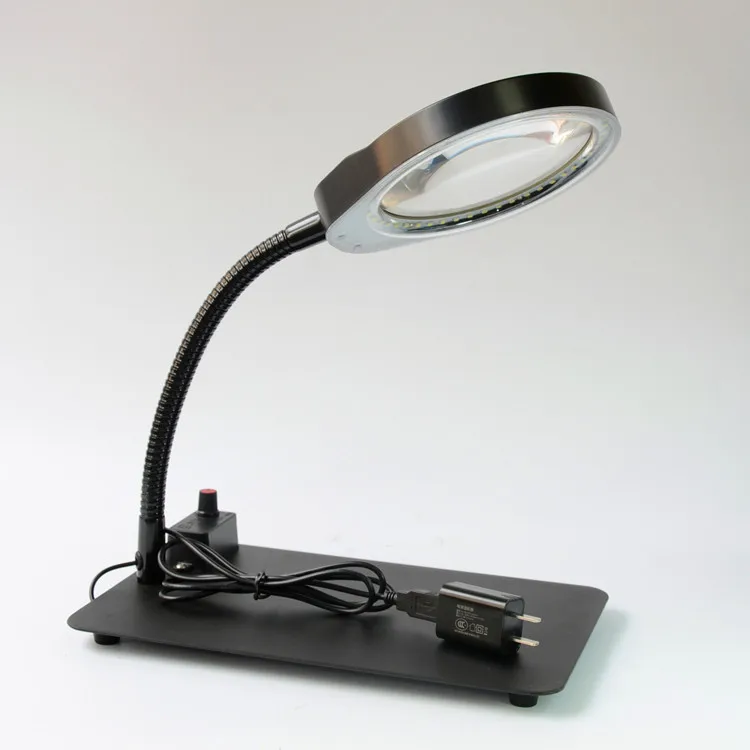 

5x 8x 10x Magnifier LED Desk Light Daylight Magnifying Glass Table Lamp 48 LED Multi-function Desktop Magnifying Lamp Wholesales