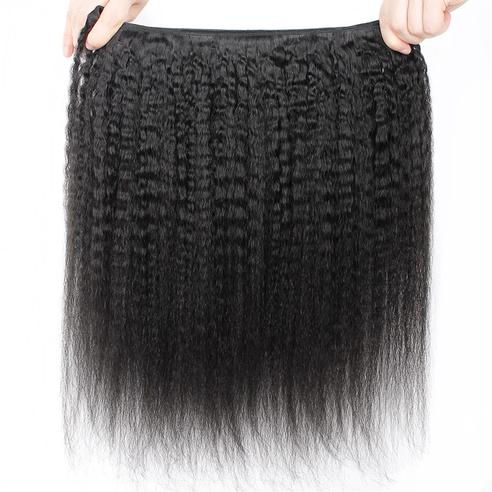 YVONNE бразильские кудрявые прямые волосы плетение 3 пряди девственные человеческие волосы пряди натуральный цвет
